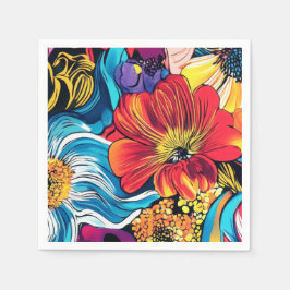 Guardanapo De Papel Flor Colorida