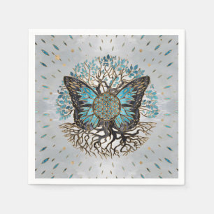 Guardanapo De Papel Flor da Vida - Árvore da Vida - Borboleta