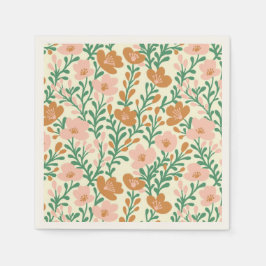 Guardanapo De Papel Flor de Campo Rosa Flores Personalizado Chá de Beb