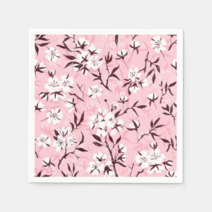 Guardanapo De Papel Flor de cereja branca