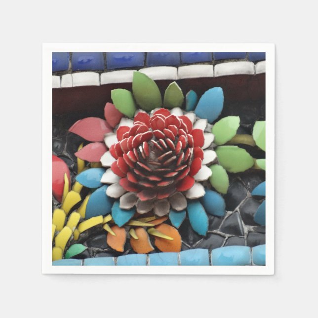 Guardanapo De Papel Flor de Madeira (Frente)