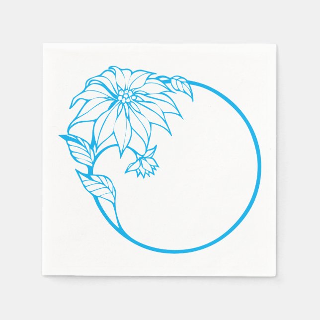 Guardanapo De Papel Flor de Natal Festivo Napkins (Frente)