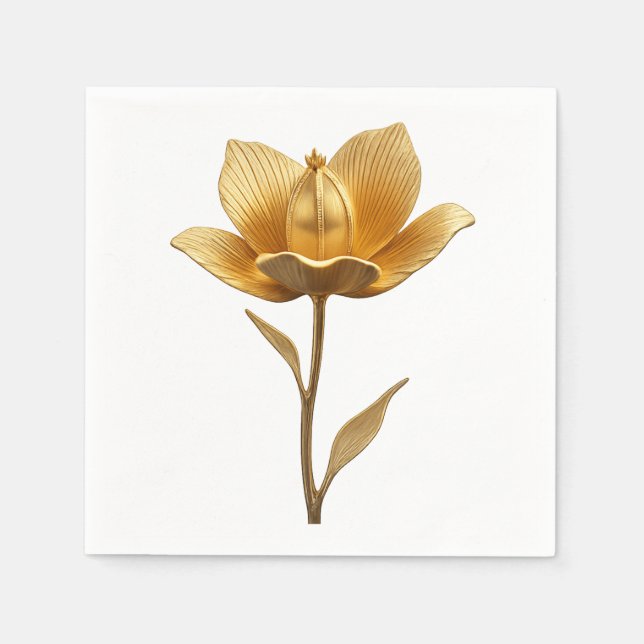 Guardanapo de Papel Flor de Ouro (Frente)