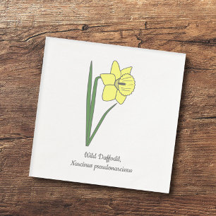 Guardanapo De Papel Flor de Pastel de Daffodil Botânico