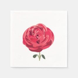 Guardanapo De Papel Flor de Rosa Vermelha Festa Floral de Rosa Vermelh