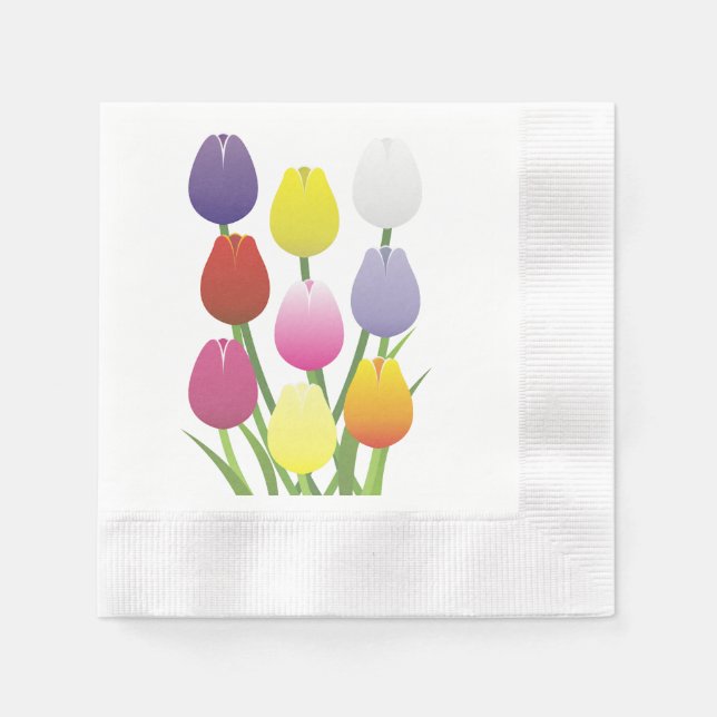Guardanapo De Papel Flor de Tulip (Frente)