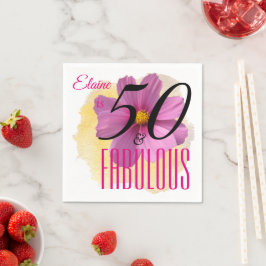 Guardanapo De Papel Flor do Cosmos no Splash de Pintura Amarelo 50 e F