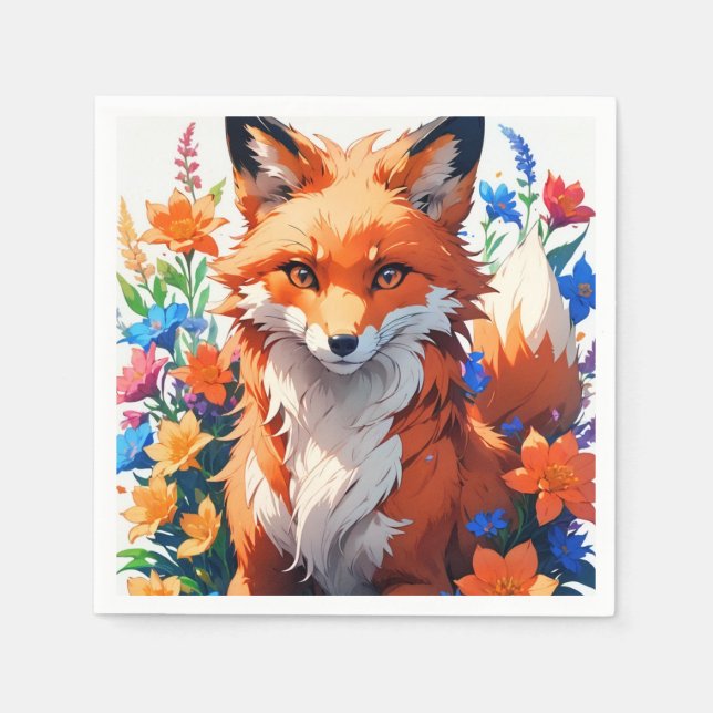 Guardanapo De Papel Flor Fox (Frente)