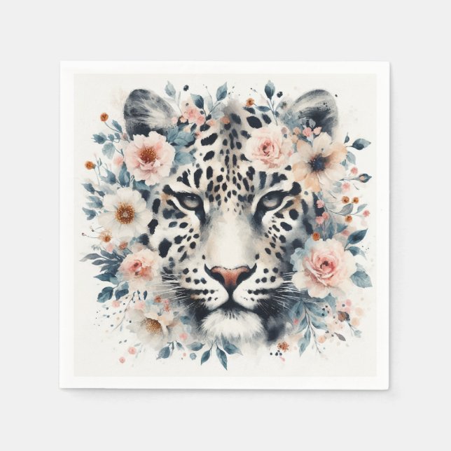 Guardanapo De Papel Flor-leopardo Napkins (Frente)