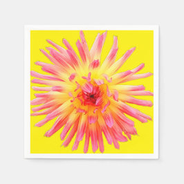 Guardanapo De Papel Flor rosa e amarela