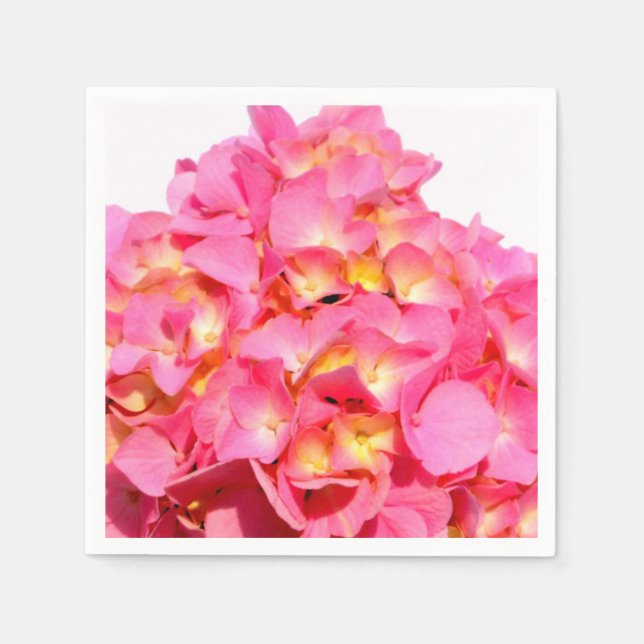 Guardanapo De Papel Flor rosa rosa rosa-rosa Hydrangea rosa (Frente)