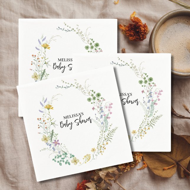 Guardanapo De Papel Flor silvestre de boho russo (Criador carregado)