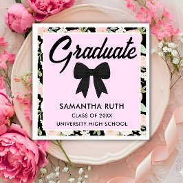 Guardanapo De Papel Flor Silvestre Laço Preto de Ginga Festa de Format