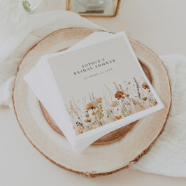 Guardanapo De Papel Flor Silvestre Sonhadora de Outono