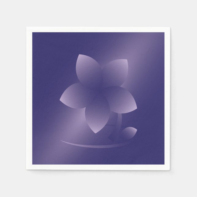 Guardanapo De Papel Flor violeta (Frente)