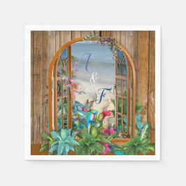 Guardanapo De Papel Flora Tropical Paraíso na Praia Napkins