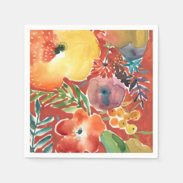 Guardanapo De Papel Florais Abundantes III (Frente)