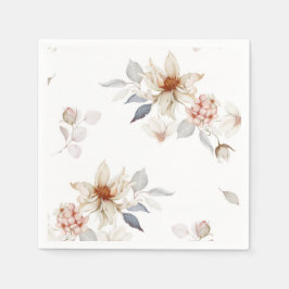 Guardanapo De Papel Florais Elegantes e Atemporais