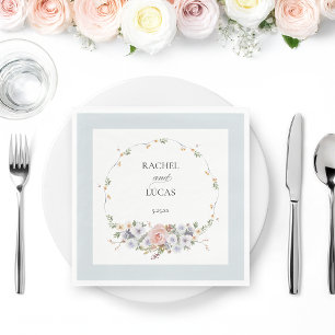 Guardanapo De Papel Florais Pastel Boho Aquarela Elegantes