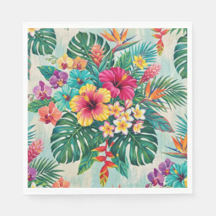 Guardanapo De Papel Floral Aloha Tropical em Flor Napkin