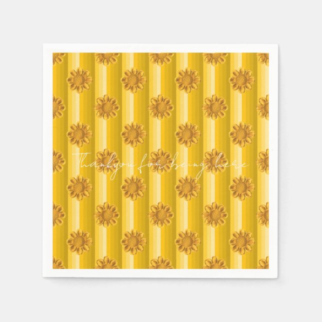Guardanapo De Papel Floral Amarelo (Frente)