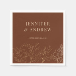 Guardanapo De Papel Floral Boho Wedding