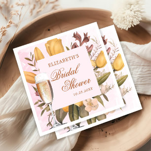Guardanapo De Papel Floral Brunch E Chá de panela De Borracha