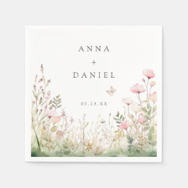 Guardanapo De Papel Floral Butterfly Wedding