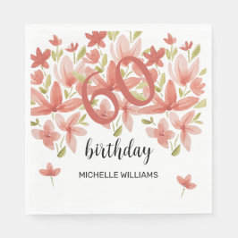 Guardanapo De Papel Floral de Aquarela de Jardim Vibrante de primavera