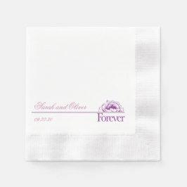 Guardanapo De Papel Floral de Casamento de Pur Roxo Bonito