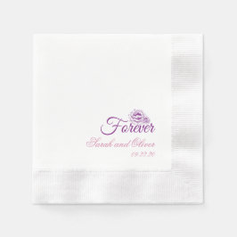 Guardanapo De Papel Floral de Casamento de Pur Roxo Melhor