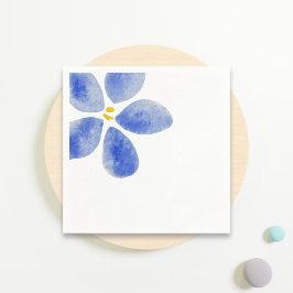 Guardanapo De Papel Floral de cor azul-Marinho minimalista