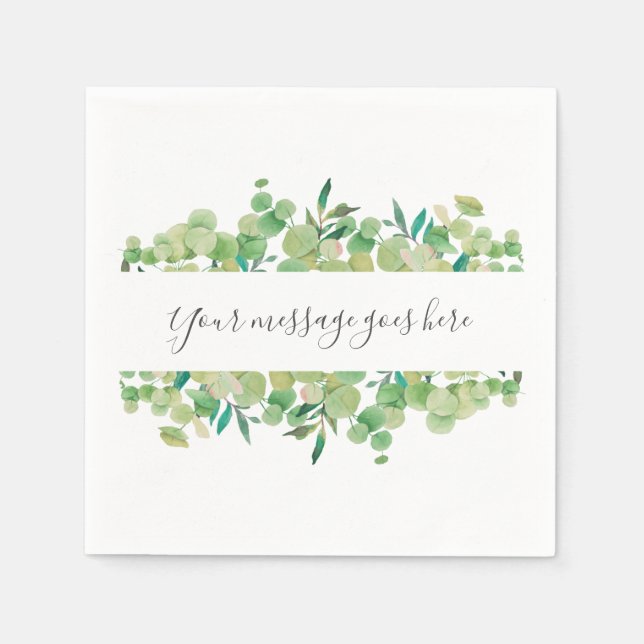 Guardanapo De Papel Floral de Eucalipto (Frente)