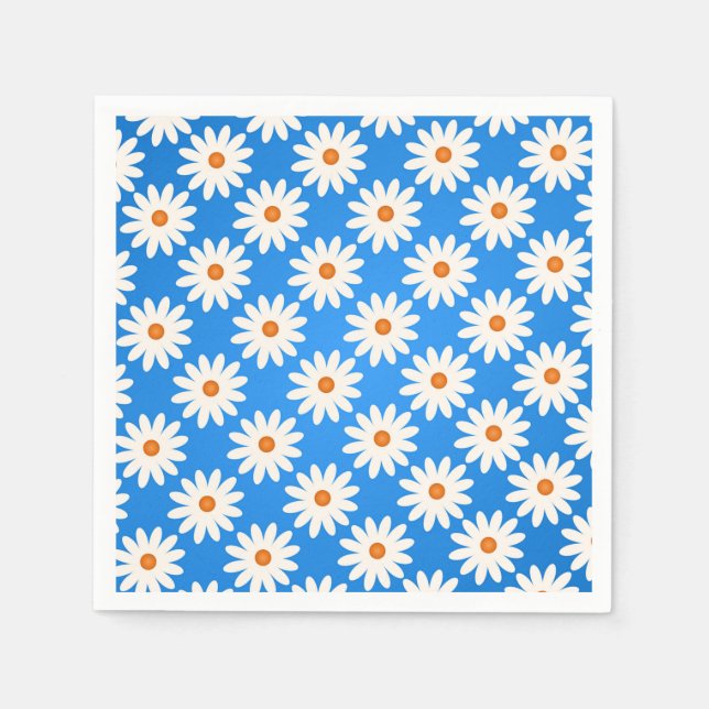 Guardanapo De Papel Floral de margarida simples (Frente)