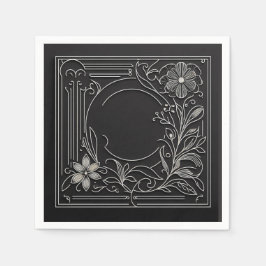 Guardanapo De Papel Floral Filigree Frame