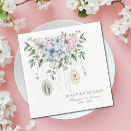 Guardanapo De Papel Floral Funeral Católica Rosário Memorial