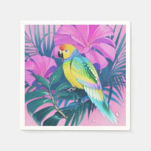 Guardanapo De Papel Floral/Havaí/Tropical/papagaio