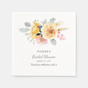 Guardanapo De Papel Floral Moderno de Chá de panela de Aquarela Botâ