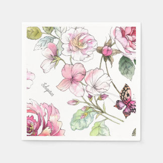 Guardanapo De Papel Floral Napkin