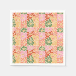 Guardanapo De Papel Floral Retro Groovy 