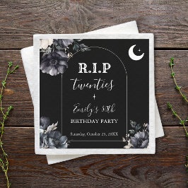 Guardanapo De Papel Floral RIP Twenties 30th Birthday Paper Napkin