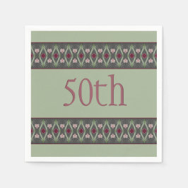 Guardanapo De Papel Floral Rosa E Borgonha