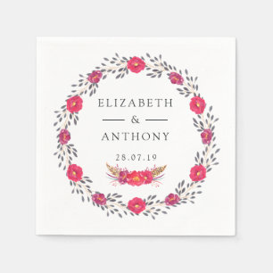 Guardanapo De Papel Floral Safari Wedding