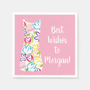 Guardanapo De Papel Floral Shift Vestido Partido Personalizado Napkins