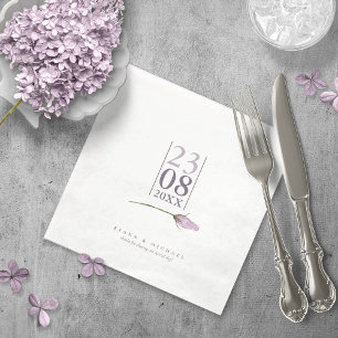 Guardanapo De Papel Floral Sparkles Date White/Mauve ID889