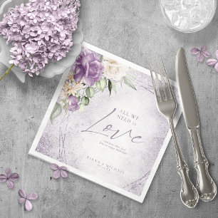 Guardanapo De Papel Floral Sparkles Wedding Mauve ID889