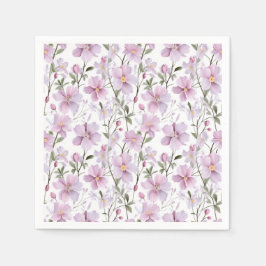 Guardanapo De Papel Floral Suave em Aquarela