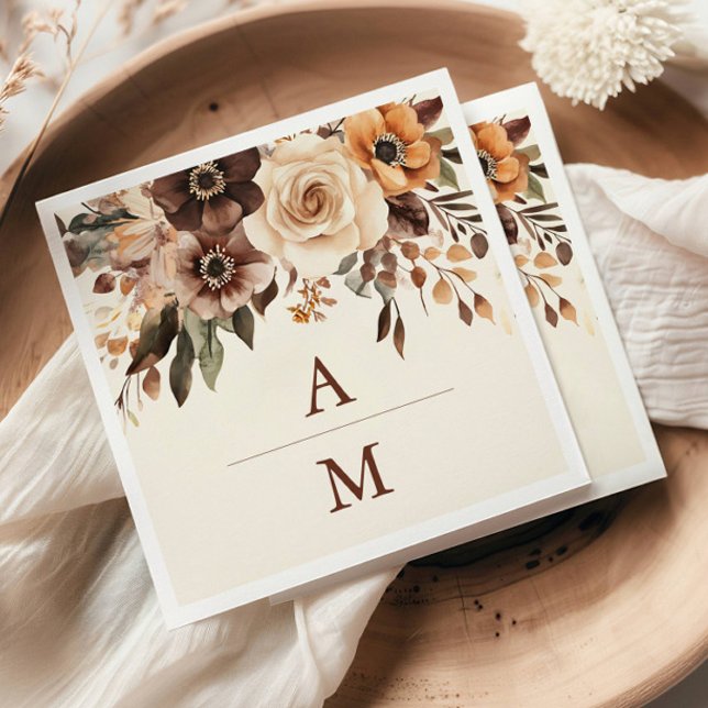 Guardanapo De Papel Floral Terracotta Wedding (Criador carregado)