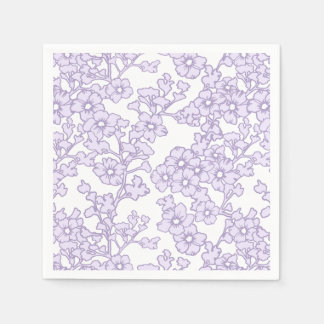 Guardanapo De Papel Floral Trellis Purple - White