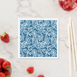 Guardanapo De Papel Flores azules